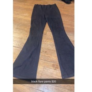 Black flare pants